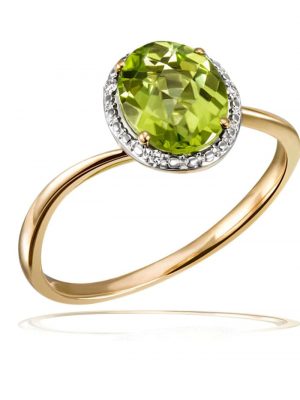Damenring 375/- Gelbgold 1 Peridot Goldmaid Goldfarben