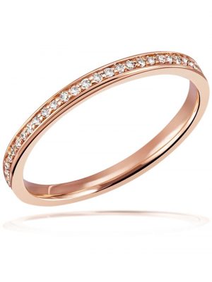 Damenring 585/- Rotgold 60 Brillanten 0,23 ct. P1/H Goldmaid Rot