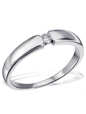 Damenring 925/- Sterlingsilber 1 Brillant 0,07 ct. SI/H Goldmaid Silberfarben