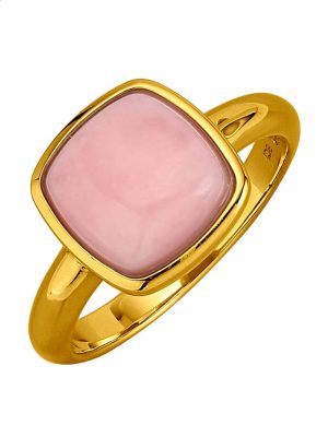 Damenring mit Pinkopal-Cabochon Diemer Farbstein Rosé