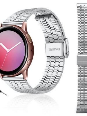 Diida Smartwatch-Armband "Smartwatch-Armband,Watch Band,Armband,Uhrenarmbänder,Uhrenarmband,Geeignet für Galaxy Watch 3 41MM/42MM/active/S2, HUAWEI Watch 2/watch GT2 42mm/GARMIN, silber"