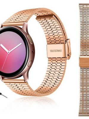 Diida Smartwatch-Armband "Smartwatch-Armband,Watch Band,Armband,Uhrenarmbänder,Uhrenarmband,Geeignet für Galaxy Watch 3 41MM/42MM/active/S2, HUAWEI Watch 2/watch GT2 42mm/GARMIN, silber/Roségold"