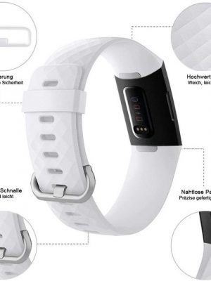 ELEKIN Smartwatch-Armband "Ersatzbänder kompatibel mit Fitbit Charge 4 / Fitbit Charge 3 Bänder für Damen Herren, Silikon Fitness Sport Armbänder für Damen Herren Klein Groß Uhrenarmbänder"