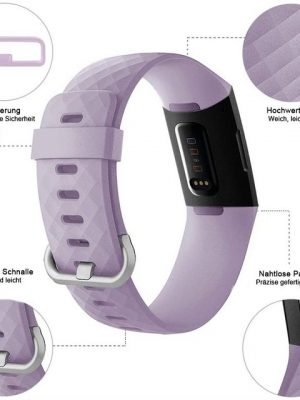 ELEKIN Smartwatch-Armband "Ersatzbänder kompatibel mit Fitbit Charge 4 / Fitbit Charge 3 Bänder für Damen Herren, Silikon Fitness Sport Armbänder für Damen Herren Klein Groß Uhrenarmbänder"