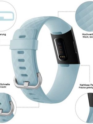 ELEKIN Smartwatch-Armband "Ersatzbänder kompatibel mit Fitbit Charge 4 / Fitbit Charge 3 Bänder für Damen Herren, Silikon Fitness Sport Armbänder für Damen Herren Klein Groß Uhrenarmbänder"