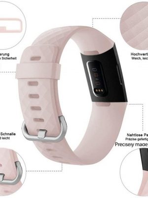 ELEKIN Smartwatch-Armband "Ersatzbänder kompatibel mit Fitbit Charge 4 / Fitbit Charge 3 Bänder für Damen Herren, Silikon Fitness Sport Armbänder für Damen Herren Klein Groß Uhrenarmbänder"