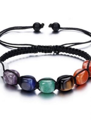 ELIAUK Bettelarmband "7 Chakra Armband Edelstein Armbänder Natürliche Chakra Steine Yoga Armband Heilung Reiki Energietherapie Glücksedelstein für Männer und Frauen" (1-tlg)