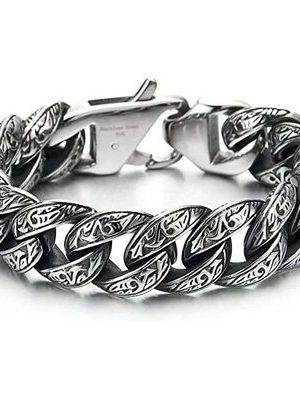 ELIAUK Charm-Armband "Mens Edelstahl Vintage Fancy Panzerkette Armband" (1-tlg)