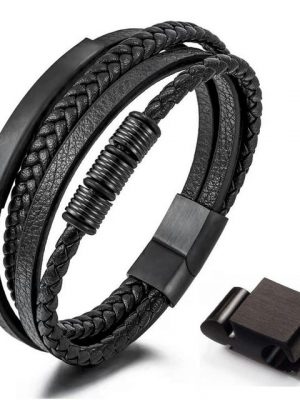 ELIAUK Lederarmband Set "Herren Armbänder Geflochtenes Leder Lederarmbänder armbänder" (1-tlg)