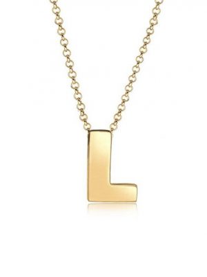 Elli Kette mit Anhänger "Buchstabe L Initialen Trend Minimal 925 Silber"