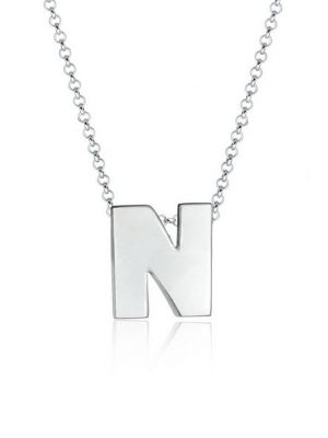 Elli Kette mit Anhänger "Buchstabe N Initialen Trend Minimal 925 Silber"