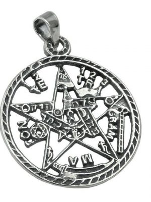 Erario D'Or Kettenanhänger "Anhänger 21 mm Pentagramm Amulett geschwärzt Silber 925" (inkl. Schmuckbox), Silberschmuck für Damen und Herren