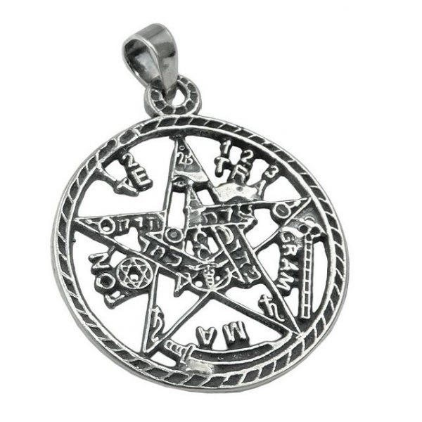 Erario D'Or Kettenanhänger "Anhänger 21 mm Pentagramm Amulett geschwärzt Silber 925" (inkl. Schmuckbox), Silberschmuck für Damen und Herren