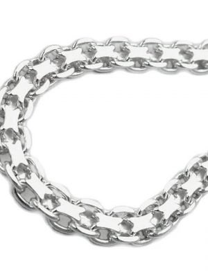 Erario D'Or Silberarmband "Armband 19 cm x 4,6 mm Bismarckkette Silber 925" (inkl. Schmuckbox), Silberschmuck für Damen & Herren