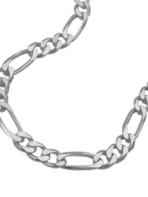Erario D'Or Silberarmband "Armband 21 cm x 4,8 mm Figarokette flach Silber 925" (inkl. Schmuckbox), Silberschmuck für Damen