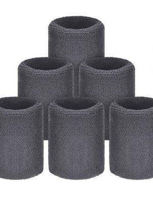 FeelGlad Handgelenkstütze "Schweißbänder, Sport Wristbands Gelenkband 6 Pack, Sport Schweißband Armband Weiche verdickte Baumwolle"