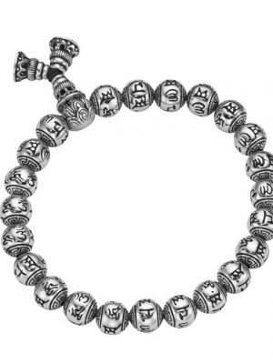 GIORGIO MARTELLO MILANO Armband "Kugeln mit tibetischen Glücks-Symbolen, Silber 925"