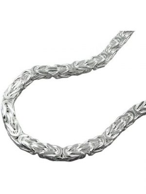Gallay Armband "4mm Königskette vierkant glänzend Silber 925 19cm"