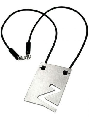 Gallay Buchstabenanhänger "44x31mm Anhänger Edelstahl Buchstabe Z Vollgummi schwarz 42cm"