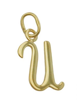 Gallay Buchstabenanhänger "Anhänger 14x10mm Buchstabe U glänzend 8Kt GOLD"