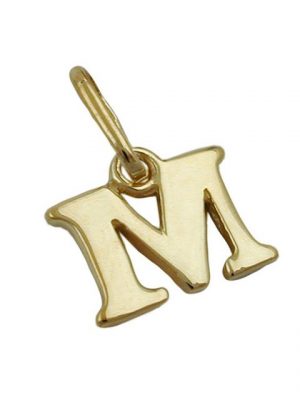 Gallay Buchstabenanhänger "Anhänger 7x8mm Buchstabe M glänzend 9Kt GOLD"