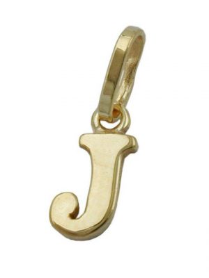 Gallay Buchstabenanhänger "Anhänger 8x4mm Buchstabe J glänzend 9Kt GOLD"