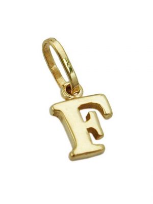 Gallay Buchstabenanhänger "Anhänger 8x5,5mm Buchstabe F glänzend 9Kt GOLD"