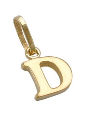 Gallay Buchstabenanhänger "Anhänger 8x6mm Buchstabe D glänzend 9Kt GOLD"