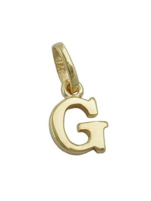 Gallay Buchstabenanhänger "Anhänger 8x6mm Buchstabe G glänzend 9Kt GOLD"