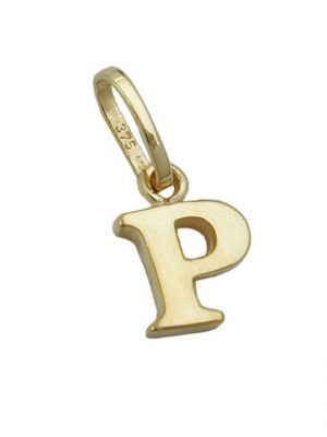 Gallay Buchstabenanhänger "Anhänger 8x6mm Buchstabe P glänzend 9Kt GOLD"