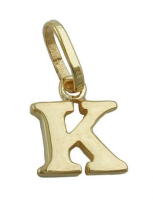 Gallay Buchstabenanhänger "Anhänger 8x7mm Buchstabe K glänzend 9Kt GOLD"