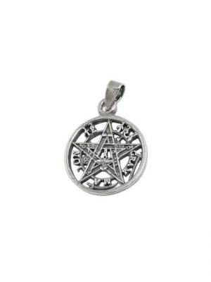Gallay Kettenanhänger "15mm Pentagramm Amulett geschwärzt Silber 925"