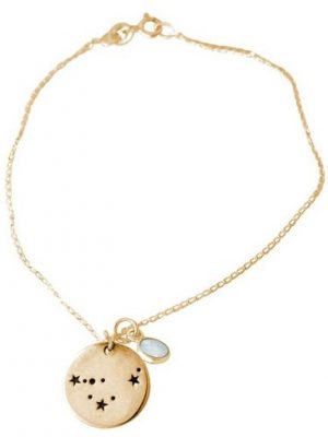 Gemshine Charm-Armband "Capricorn Chalcedon", Made in Spain