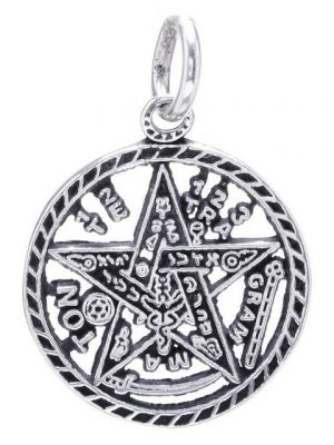 HOPLO Kettenanhänger "Tetragrammaton Schmuck Anhänger 925er Silber Durchmesser 18mm"