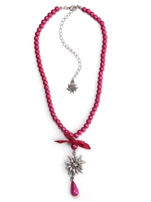Halskette für Tracht Sonja Allgäu Rebell Fuchsia