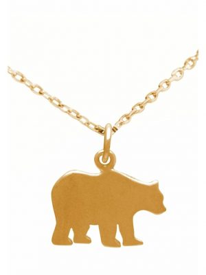 Halskette mit Anhänger Bär, Bärmama oder Bärpapa Tier der Natur, Wildlife GEMSHINE Gold coloured