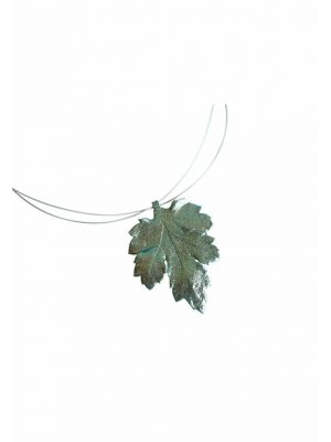 Halskette mit Anhänger Blatt Chrysanthem Natur GEMSHINE Silver coloured