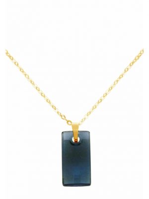 Halskette mit Anhänger Denim MADE WITH SWAROVSKI ELEMENTS GEMSHINE Gold coloured