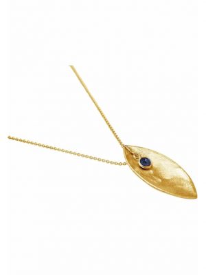Halskette mit Anhänger MARQUISE Saphir GEMSHINE Gold coloured