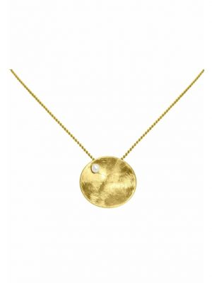 Halskette mit Anhänger SCHALE - Zuchtperle GEMSHINE Gold coloured