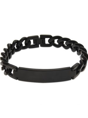 Herren-Armband Edelstahl FAVS. Schwarz