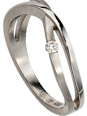 JOBO Solitärring "Diamant-Ring 0,05 ct.", 950 Platin