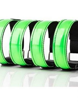 Jormftte Armband "LED Armband Aufladbar, 4 Stück Leuchtband mit USB, Reflektoren Kinder Leuchtarmband, Lauflicht für Laufen Joggen Hundewandern Running Outdoor Sports Fahrradzubehör"