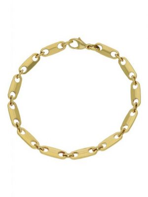 JuwelmaLux Armband "Armband Gold Fantasiekette 21 cm" (1-tlg), Herren Armband Gold 333/000, inkl. Schmuckschachtel