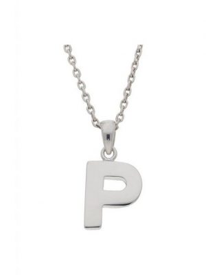 JuwelmaLux Buchstabenanhänger "Anhänger Silber Buchstabe P Kettenanhänger 3 mm" (1-tlg), Anhänger ohne Kette Silber 925/000, inkl. Schmuckschachtel