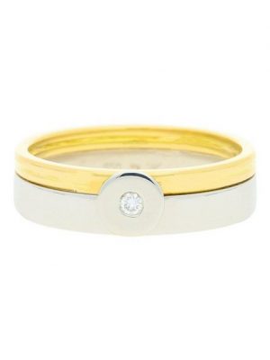 JuwelmaLux Fingerring "Ring 950/000 & 750/000 Platin & Gold mit Brillant"