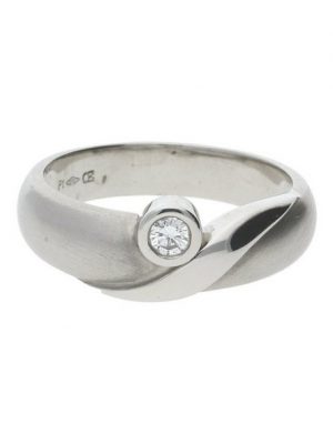 JuwelmaLux Fingerring "Ring in Platin 950/000 mit Brillant 0,10 Ct."