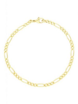 JuwelmaLux Goldarmband "Armband Gold Figarokette 21 cm" (1-tlg), Herren Armband Gelbgold 585/000, inkl. Schmuckschachtel
