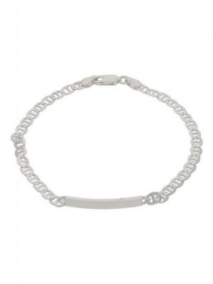 JuwelmaLux ID Armband "ID Armband Silber mit Gravurplatte" (1-tlg), Herren Identitätsarmband Silber 925/000, inkl. Schmuckschachtel