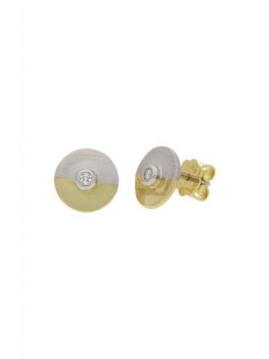 JuwelmaLux Paar Ohrstecker "Ohrstecker Platin/Gold mit Diamant(en)" (2-tlg), Damen Ohrstecker Platin 950/000, Gold 750/000, inkl. Schmuckschachtel